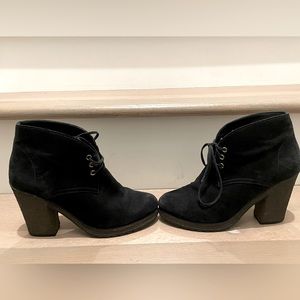 Prada Suede Black Lace-Up Boots